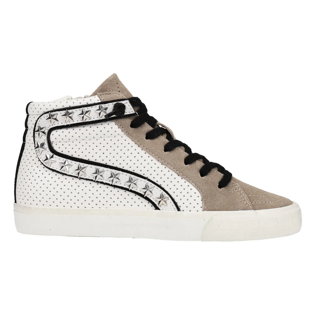 Gadol Perforated Studded High Top Slip On Sneakers sold by Shoebacca