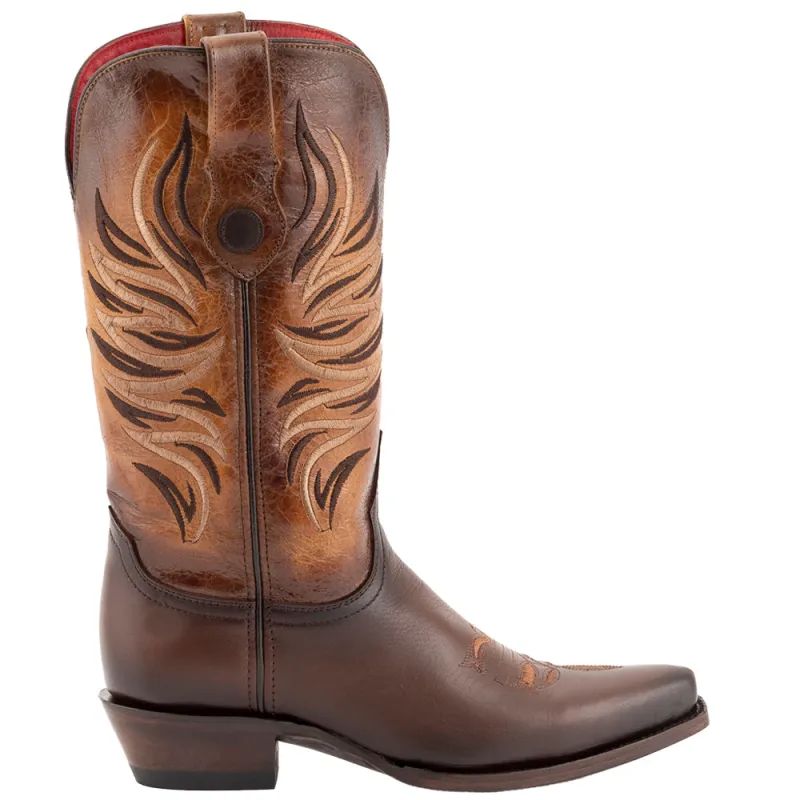 Fuego Embroidered Square Toe Cowboy Boots made by Shoebacca