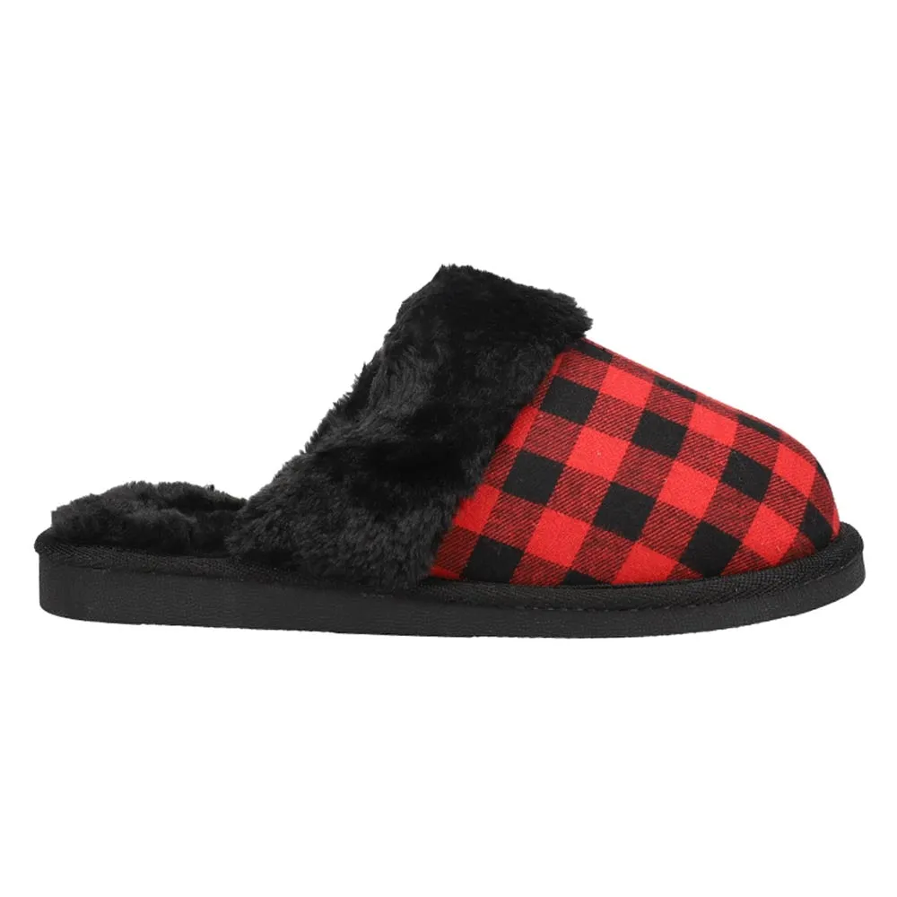 Snooze Plaid Scuff Slippers sold by Shoebacca