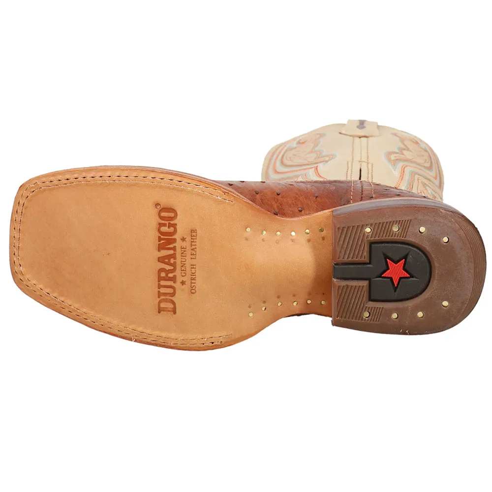 Premium Exotic Full Quill Ostrich Embroidered Square Toe Pull On Cowboy Boots sold by Shoebacca product image thumbnail 5