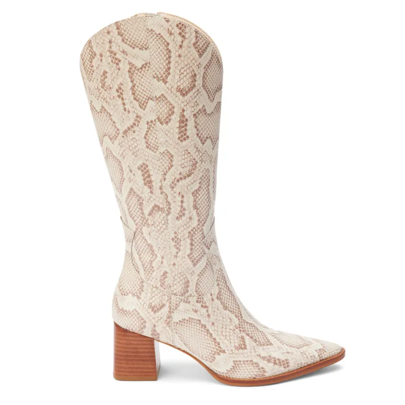 Addison Snake Pointed Toe Zippered Cowboy Boots sold by Shoebacca