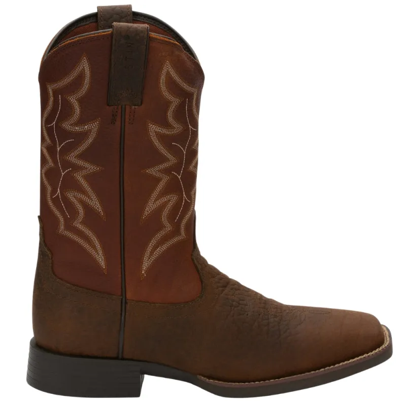 Chet 11 Inch Square Toe Cowboy Boots made by Justin Boots