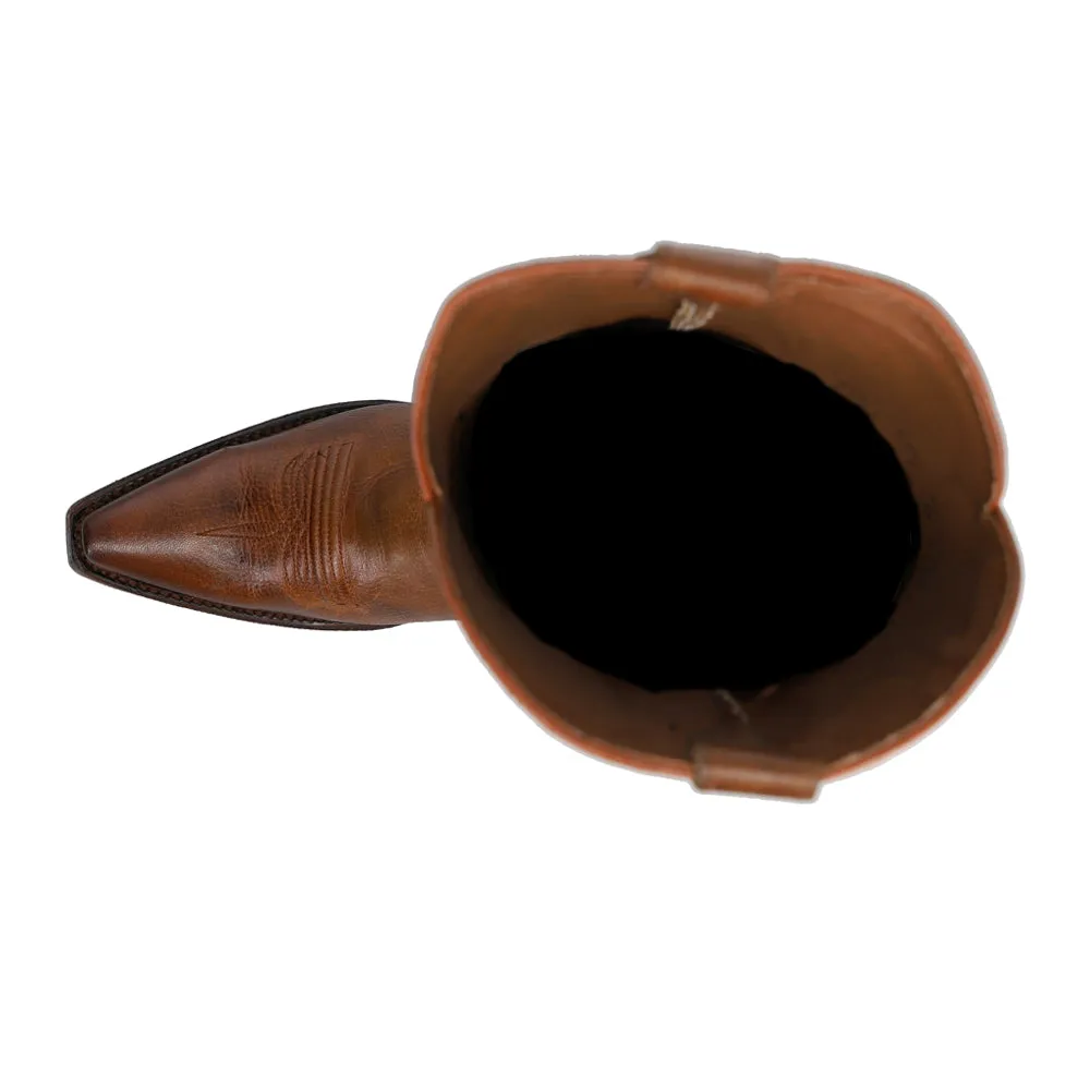 Bronze Tooled Inlay Snip Toe Cowboy Boots sold by Shoebacca product image thumbnail 4