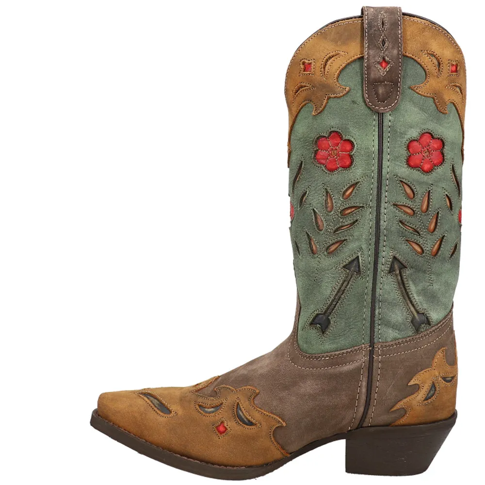 Miss Kate Floral Tooled Inlay Snip Toe Cowboy Boots sold by Shoebacca product image thumbnail 3