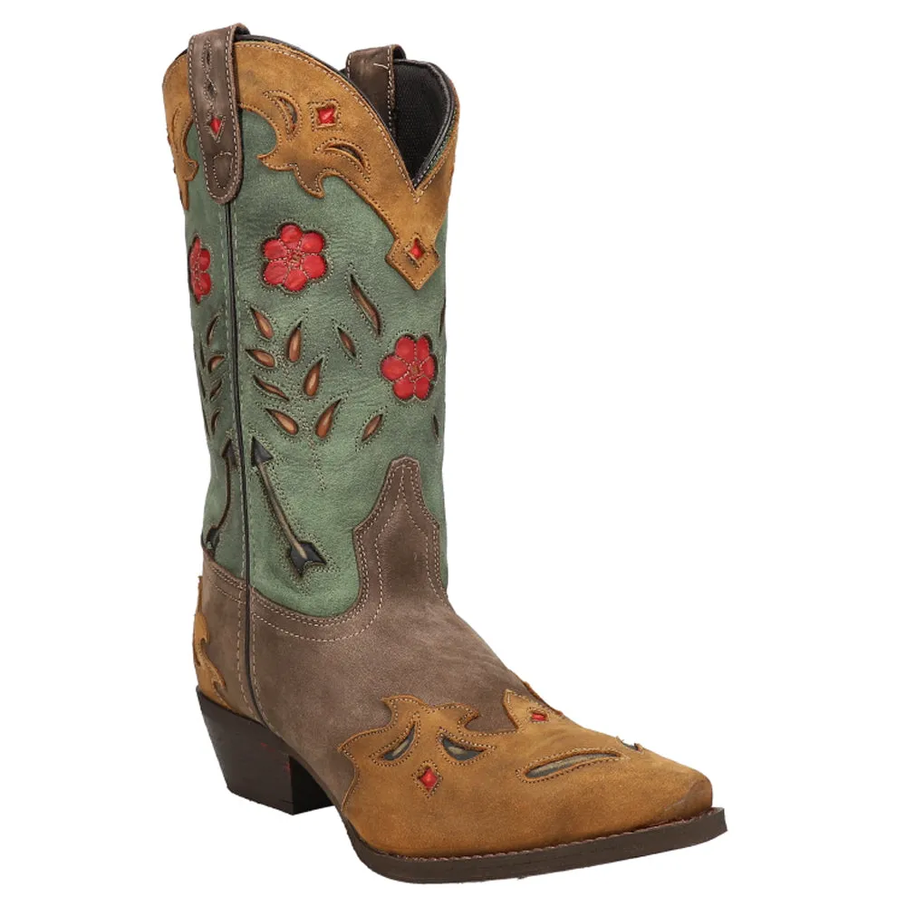 Miss Kate Floral Tooled Inlay Snip Toe Cowboy Boots sold by Shoebacca product image thumbnail 2
