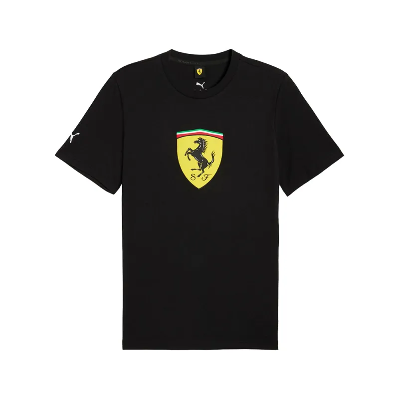 Scuderia Ferrari Sportswear Colored Shield Graphic Crew Neck Short Sleeve T-Shirt made by Puma
