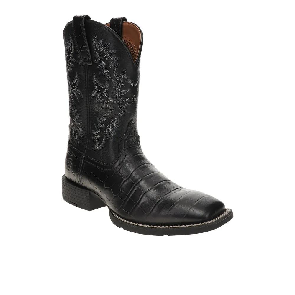 Sport Latigo Croc Wide Square Toe Pull On Cowboy Boots sold by Shoebacca product image thumbnail 2