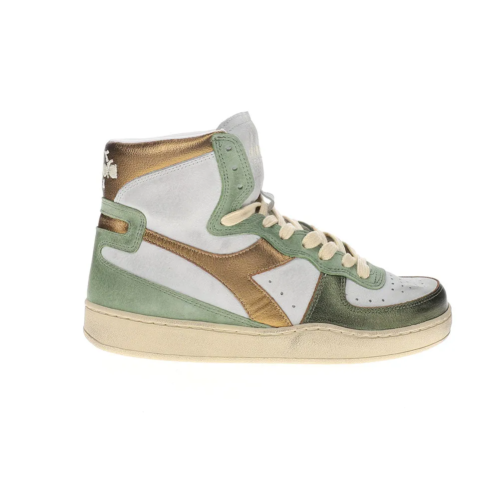 Mi Basket Low Metal Pigskin Used Lace Up Sneakers sold by Shoebacca