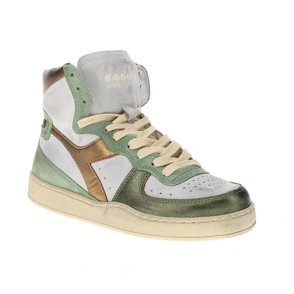 Mi Basket Low Metal Pigskin Used Lace Up Sneakers sold by Shoebacca product image thumbnail 2