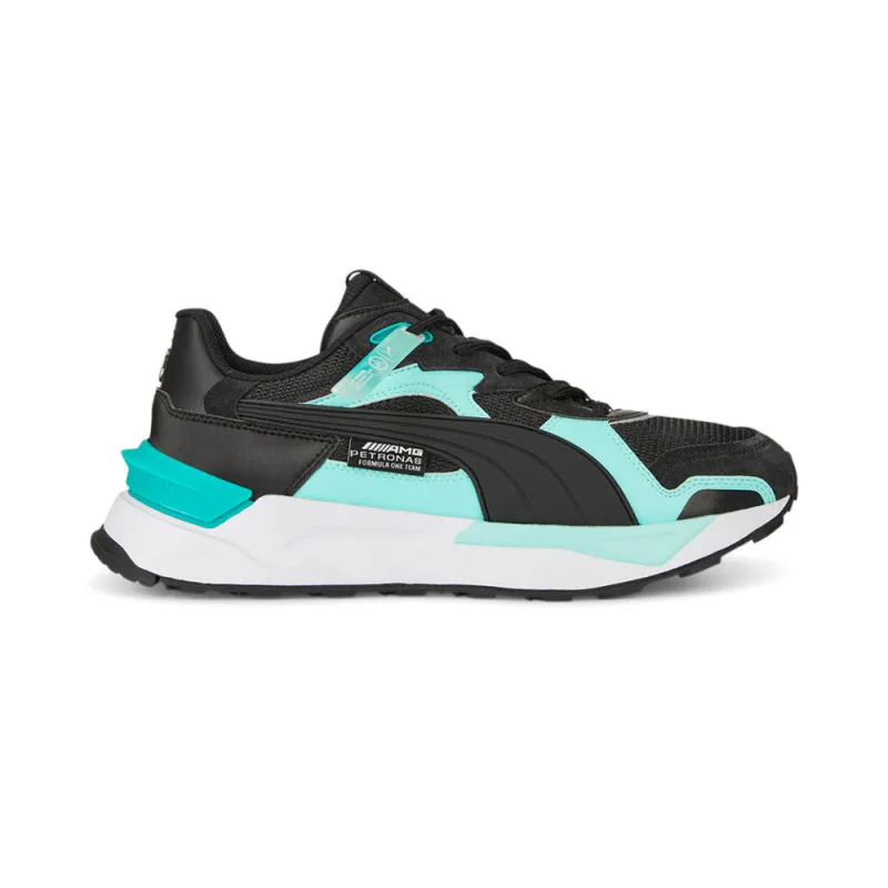 Mercedes AMG Petronas F1 x Mirage Sport Asphalt Lace Up Sneakers made by Puma