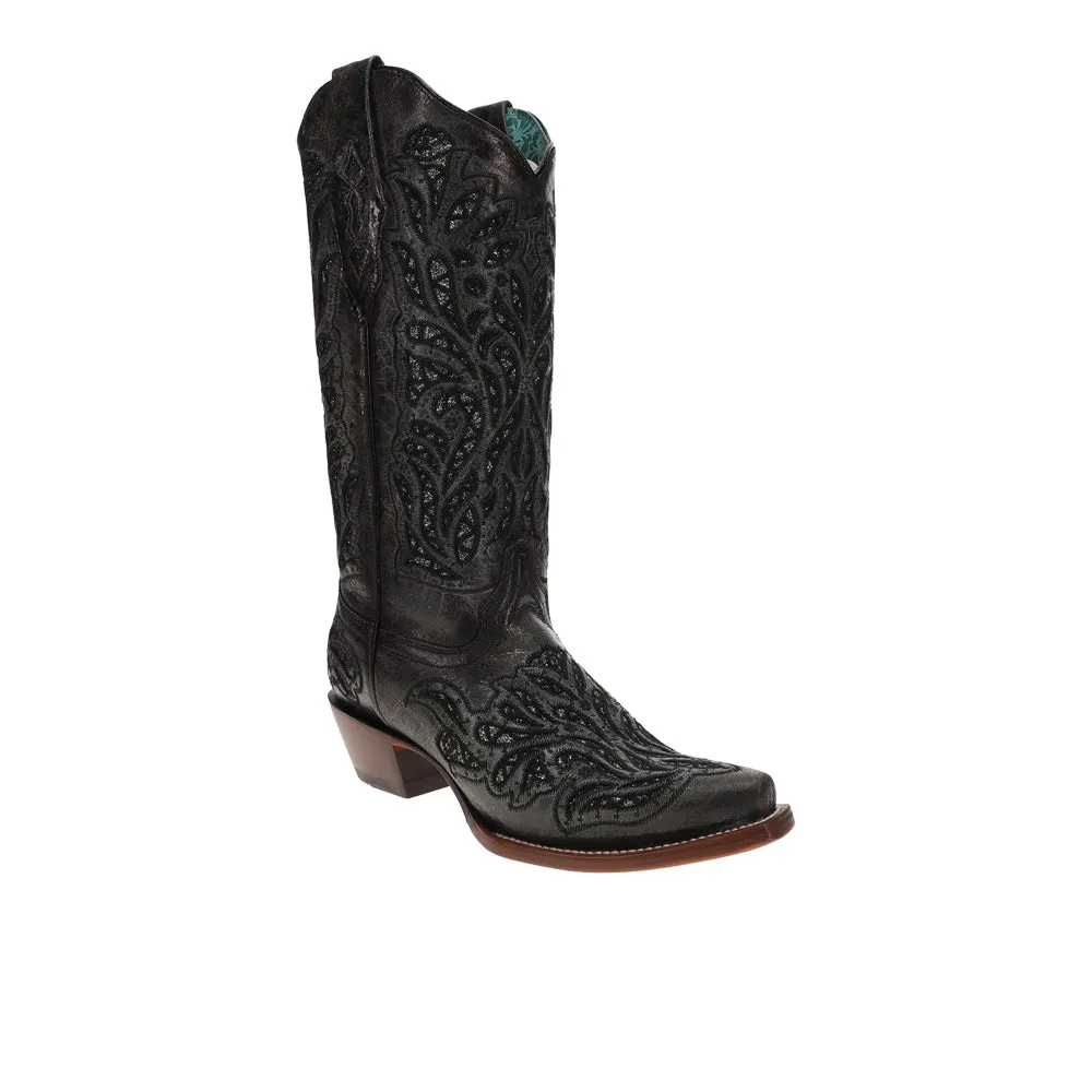 Glitter Inlay And Embroidery Snip Toe Cowboy Boots sold by Shoebacca product image thumbnail 2