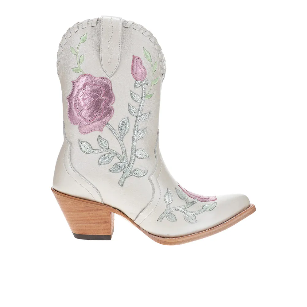 Arrosa Floral Pointed Toe Pull On Cowboy Boots sold by Shoebacca