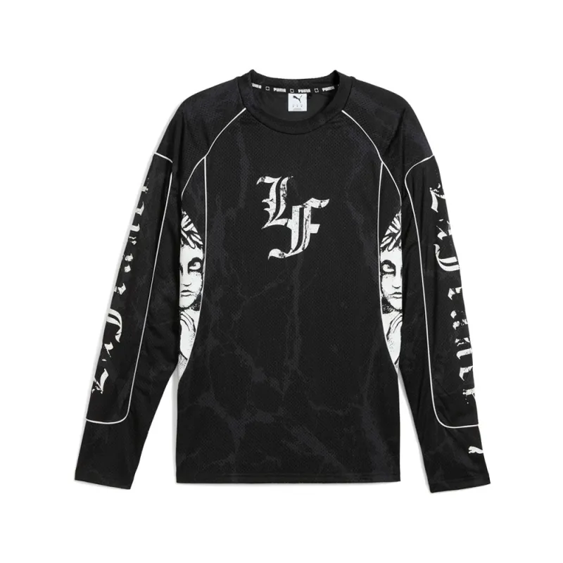 PUMA X LAFRANCE Hoops Written In Chrome Crew Neck Long Sleeve Pullover Shirt made by Puma