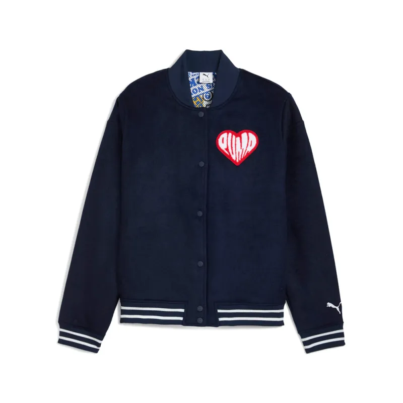 Hooperhotline Varsity Button Down Jacket sold by Shoebacca