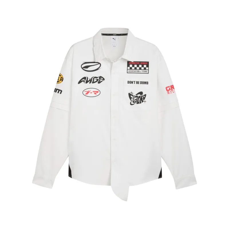 ASAP ROCKY X PUMA Layered Pit Graphic Collared Long Sleeve Button Up made by Puma