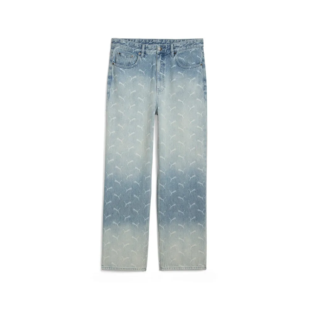 ASAP ROCKY X PUMA Laser Monogram Denim Pants sold by Shoebacca