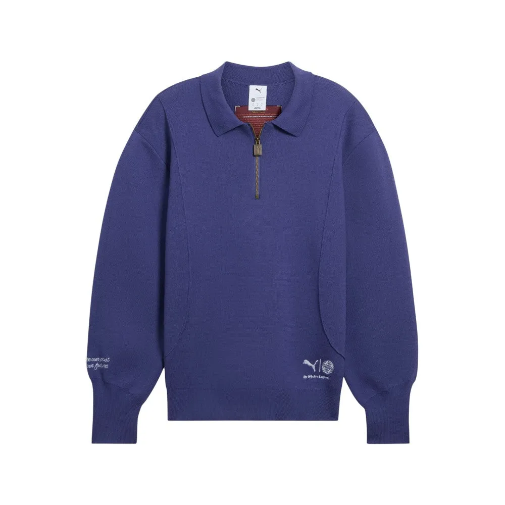 PUMA X SCHOMBURG Knit Long Sleeve Quarter Zip Pullover sold by Shoebacca