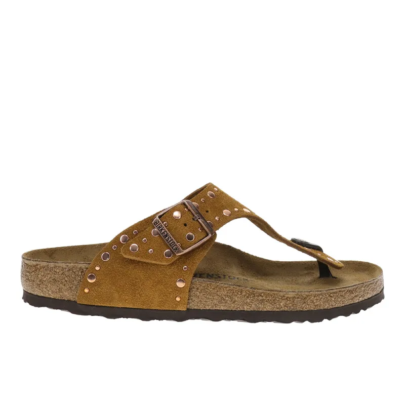 Gizeh Rivets Suede Sandals sold by Shoebacca