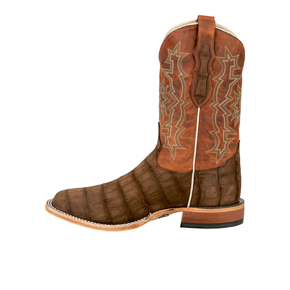 Miguel 11 Inch Sueded American Alligator Square Toe Cowboy Boots sold by Shoebacca product image thumbnail 3