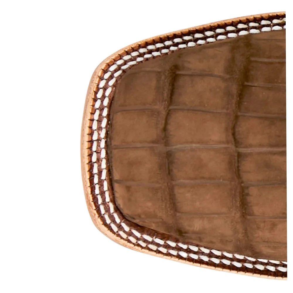Miguel 11 Inch Sueded American Alligator Square Toe Cowboy Boots sold by Shoebacca product image thumbnail 4