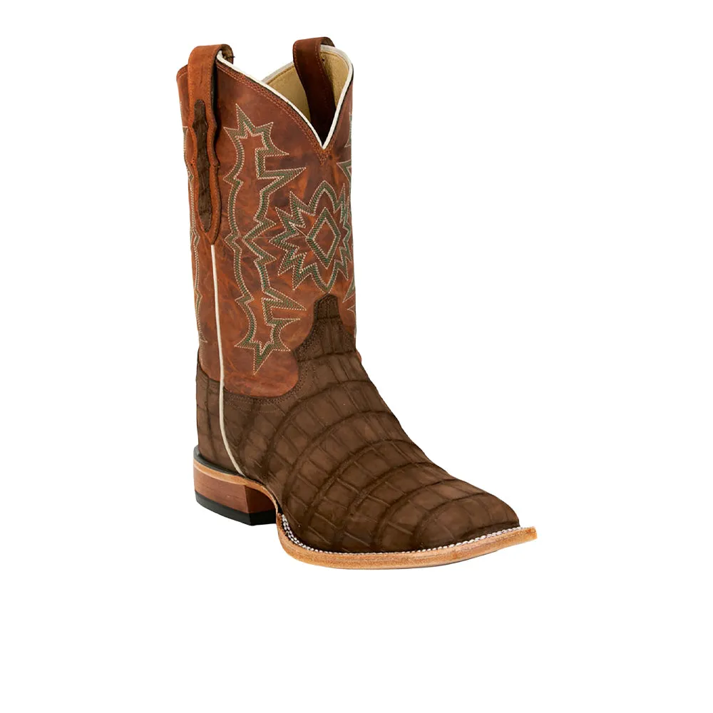 Miguel 11 Inch Sueded American Alligator Square Toe Cowboy Boots sold by Shoebacca product image thumbnail 2