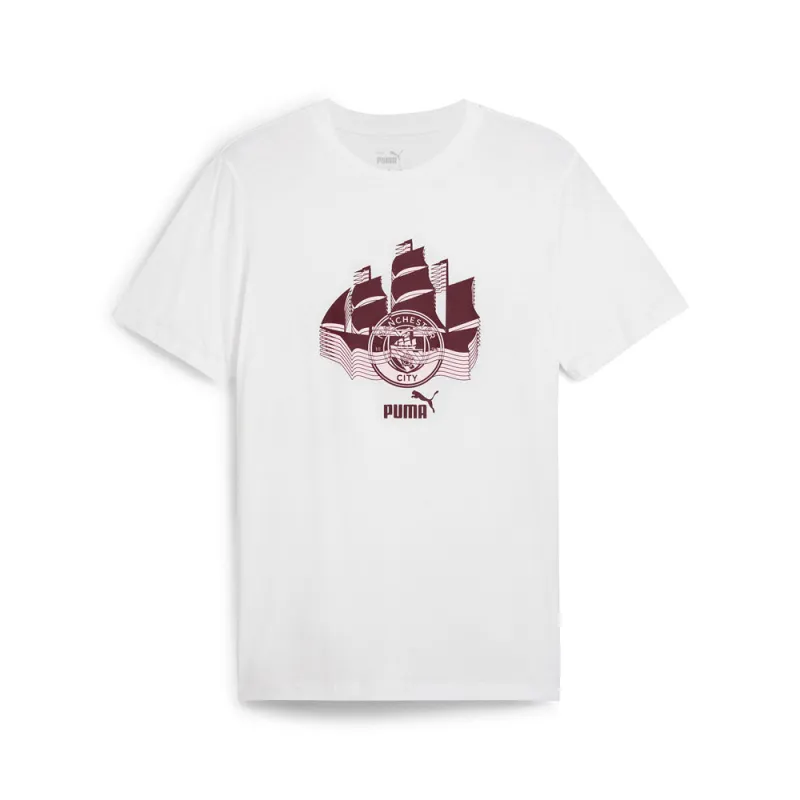 Manchester City ftbl Culture Graphic Crew Neck Short Sleeve T-Shirt made by Puma