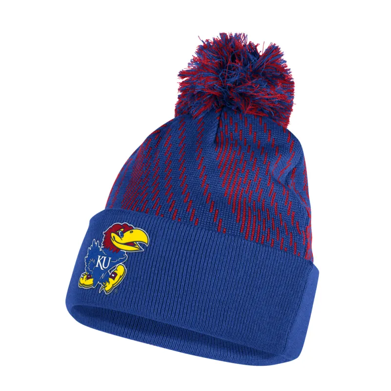 Kansas Jayhawks Players Cuff Beanie made by Adidas