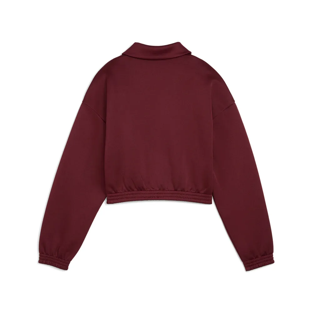 Relaxed Cropped Embroidered Full Zip Track Jacket sold by Shoebacca product image thumbnail 2