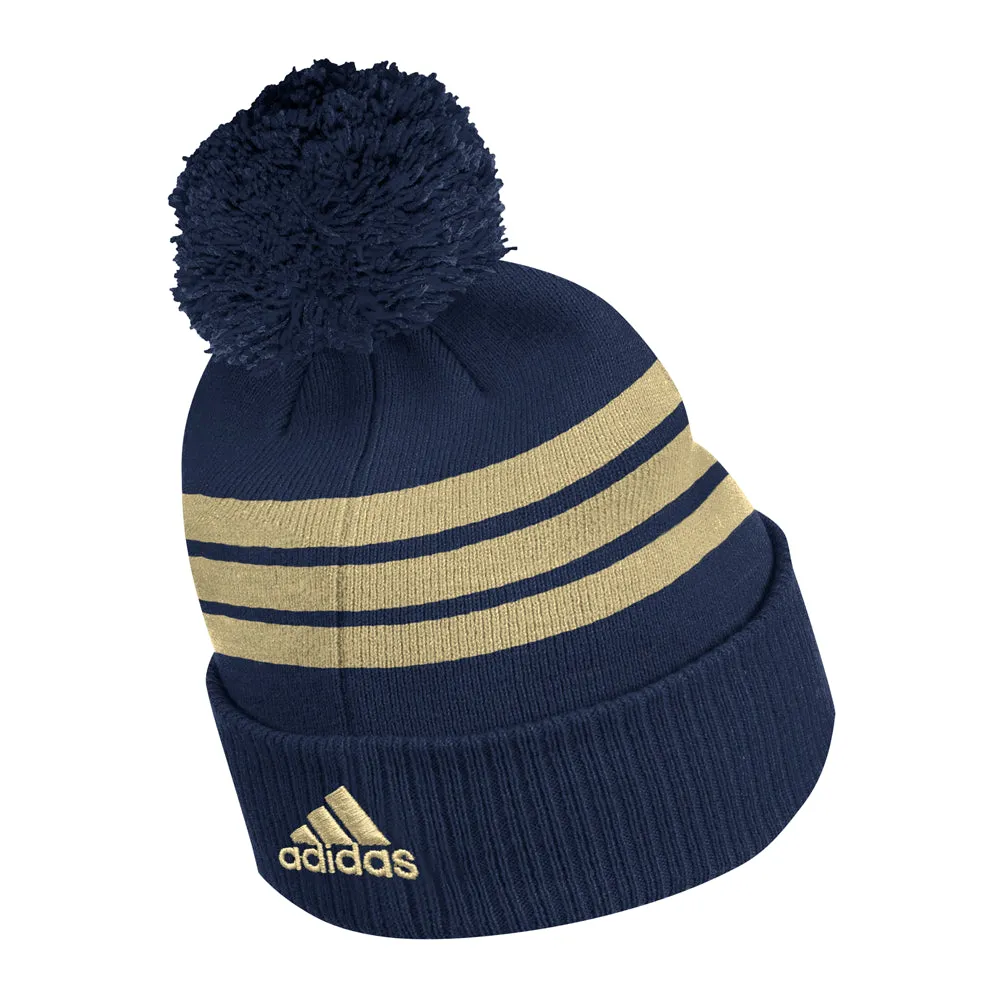 Georgia Tech Yellow Jackets 3-Stripes Cuff Pom Beanie sold by Shoebacca product image thumbnail 2