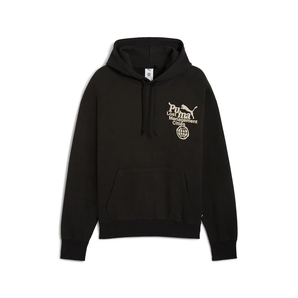 PUMA X LOST MANAGEMENT CITIES Logo Pullover Hoodie sold by Shoebacca