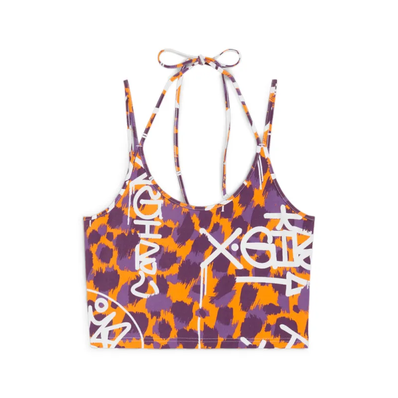 PUMA X X-GIRL Graphic Cropped Scoop Neck Tank Top made by Puma