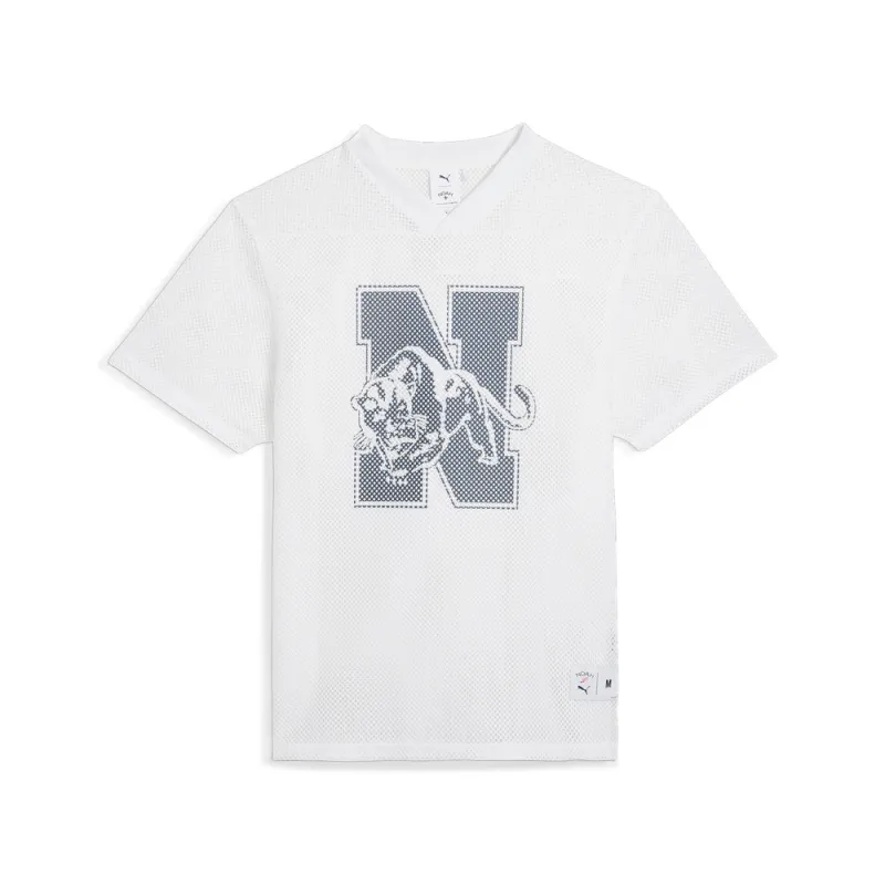 PUMA X NOAH Mesh Practice Graphic V Neck Short Sleeve T-Shirt made by Puma