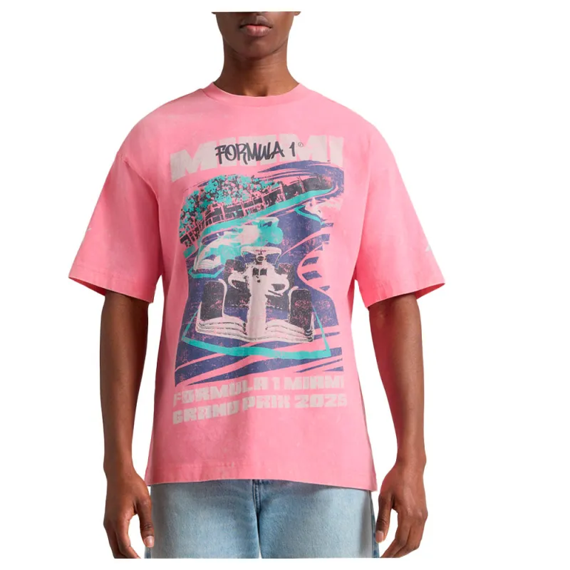 Miami Graphic Crew Neck Short Sleeve T-Shirt made by Puma