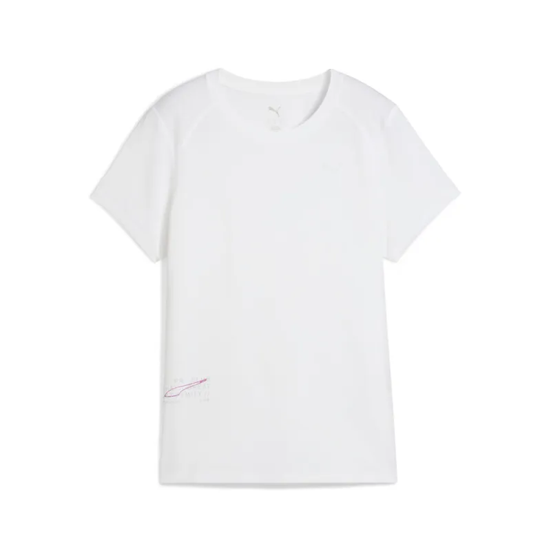 Run Graphic Mesh Crew Neck Short Sleeve T-Shirt made by Puma