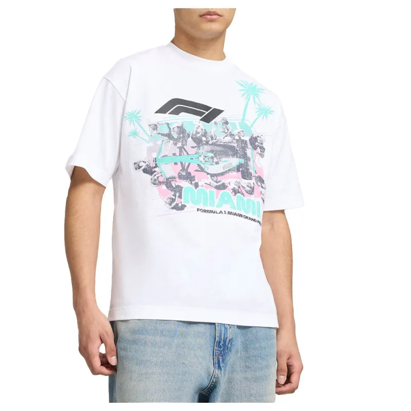 Miami Pitstop Graphic Crew Neck Short Sleeve T-Shirt made by Puma