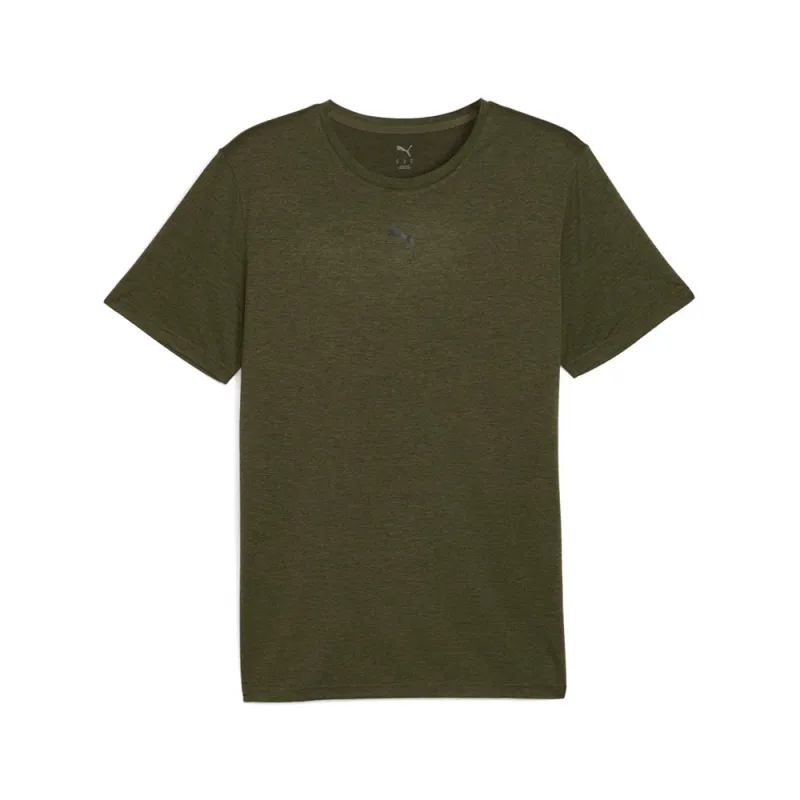 Train All Day Essentials Heather Cat Crew Neck Short Sleeve T-Shirt (Cf Small Cat) made by Puma