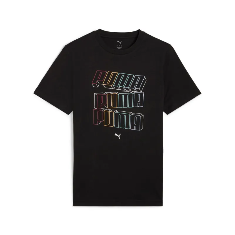 Essentials Stacked Logo Crew Neck Short Sleeve T-Shirt made by Puma