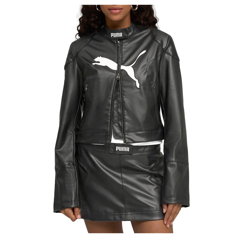 Future Archive Pleather Racer Full Zip Jacket sold by Shoebacca product image thumbnail 3