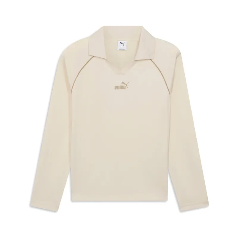Essentials Animal Print Long Sleeve Polo Shirt made by Puma