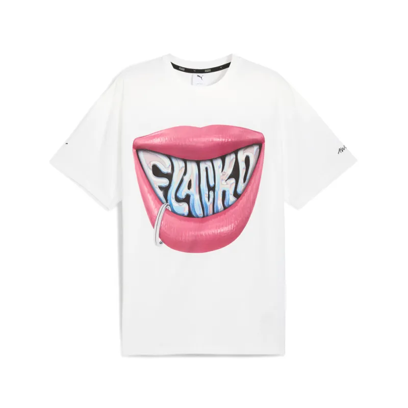 PUMA X ASAP ROCKY Flacko Smile Graphic Crew Neck Short Sleeve T-Shirt made by Puma