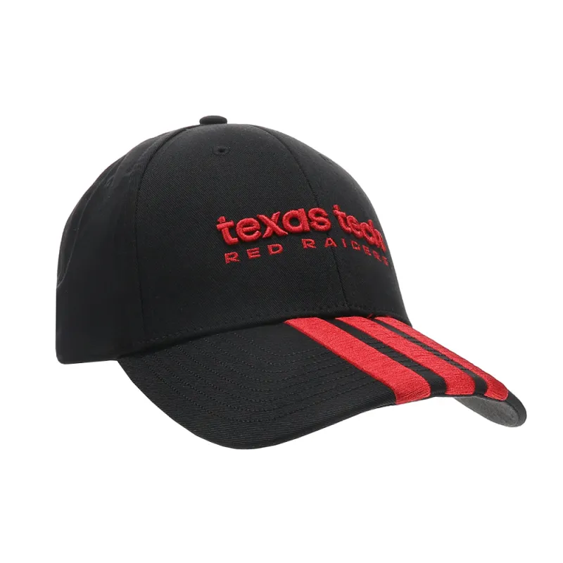 Texas Tech Red Raiders 3-Stripes Structured Adjustable Cap made by Adidas