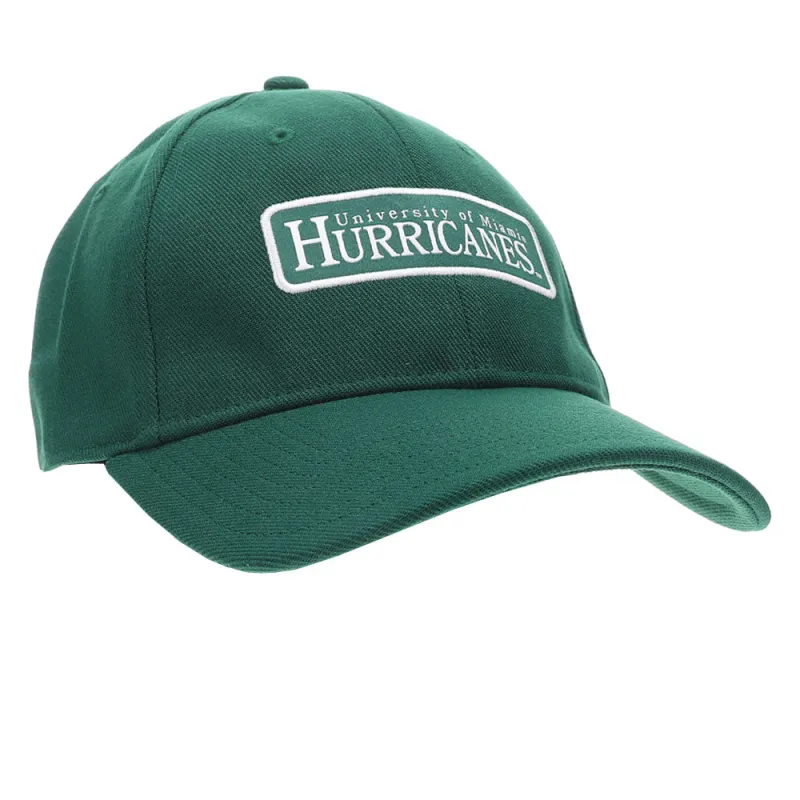 Miami Hurricanes Slouch Stretch Cap made by Adidas