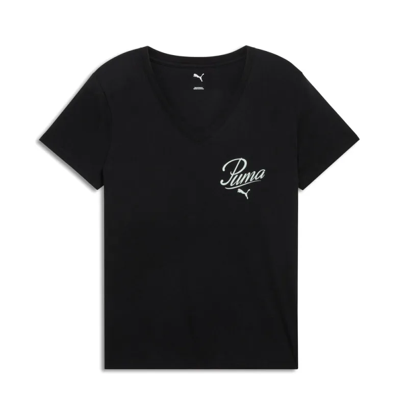 Essentials Script V-Neck Tee made by Puma