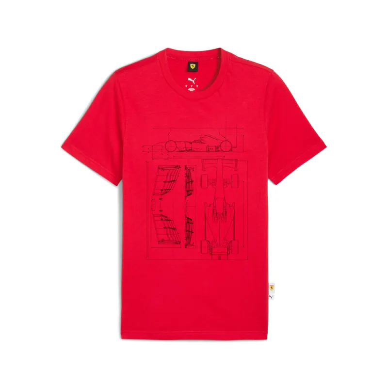 Scuderia Ferrari Sportswear Graphic Crew Neck Short Sleeve T-Shirt made by Puma