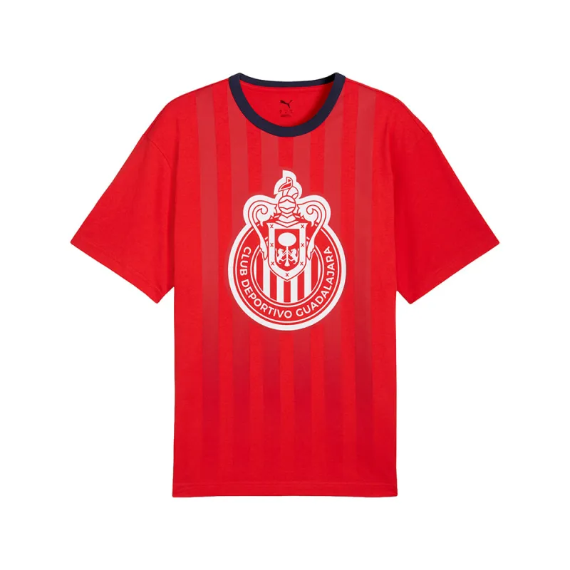 Chivas Graphic Crest Relaxed Crew Neck Short Sleeve T-Shirt made by Puma