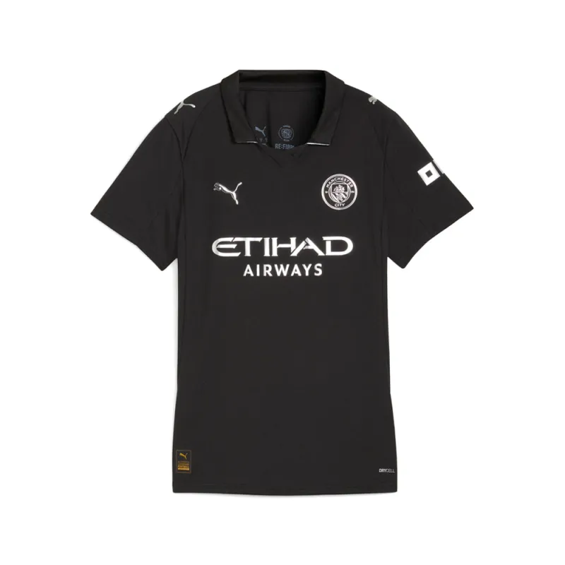 Manchester City Logo Collared Short Sleeve Soccer Jersey made by Puma