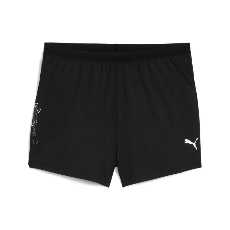 Run Knit 3 Inch Split High Waisted Shorts made by Puma