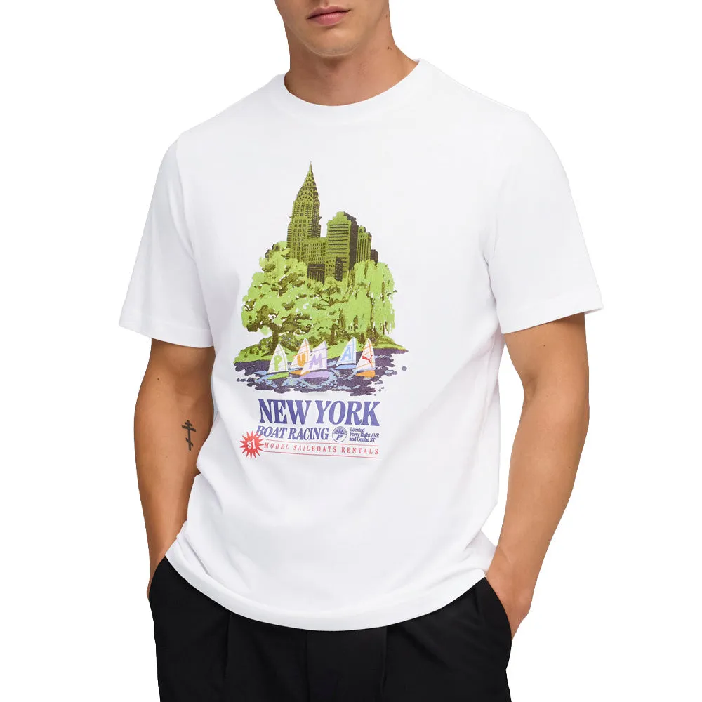 Graphics NYC Boat Regatta Graphic Crew Neck Short Sleeve T-Shirt sold by Shoebacca product image thumbnail 3