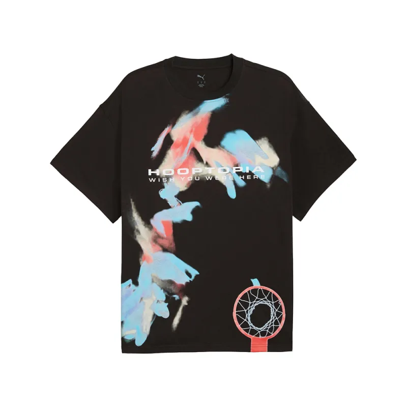 Hooptopia Graphic Crew Neck Short Sleeve Basketball T-Shirt made by Puma