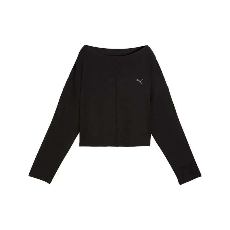 Cloudspun Rib Slouch Crew Neck Long Sleeve Athletic T-Shirt made by Puma